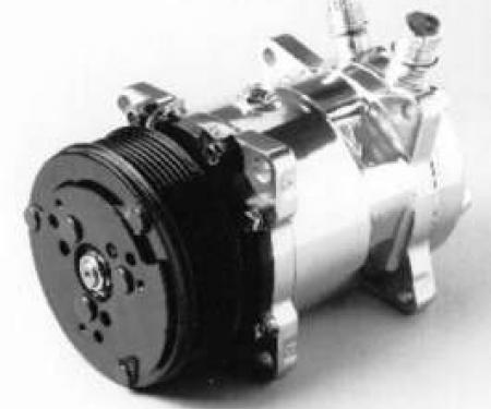 El Camino Air Conditioning Compressor, Chrome, Sanden 508/134A, 1959-1987