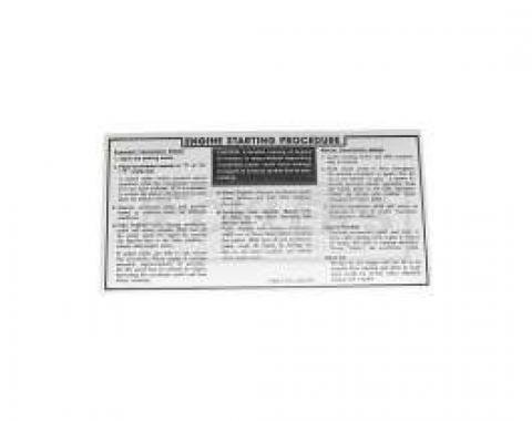 El Camino Sunvisor Sleeve, El Camino Or Sprint Starting, 1972-1973