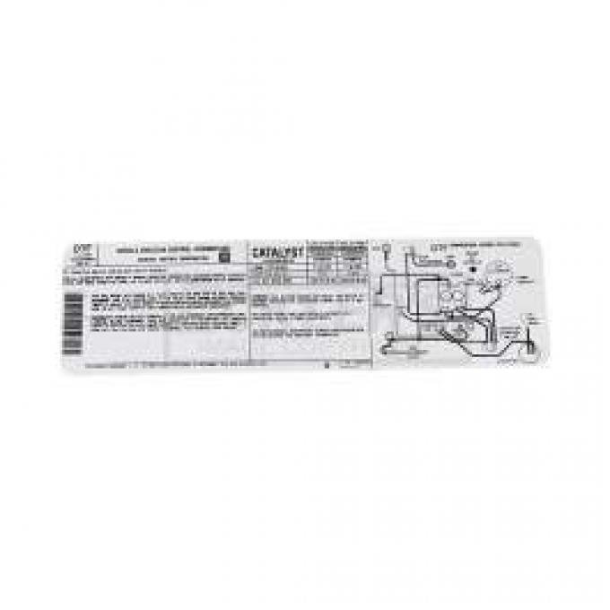 El Camino Emission & Hose Routing Decal, 231 c.i. (3.8) Automatic Transmission, Code DTF, 1983