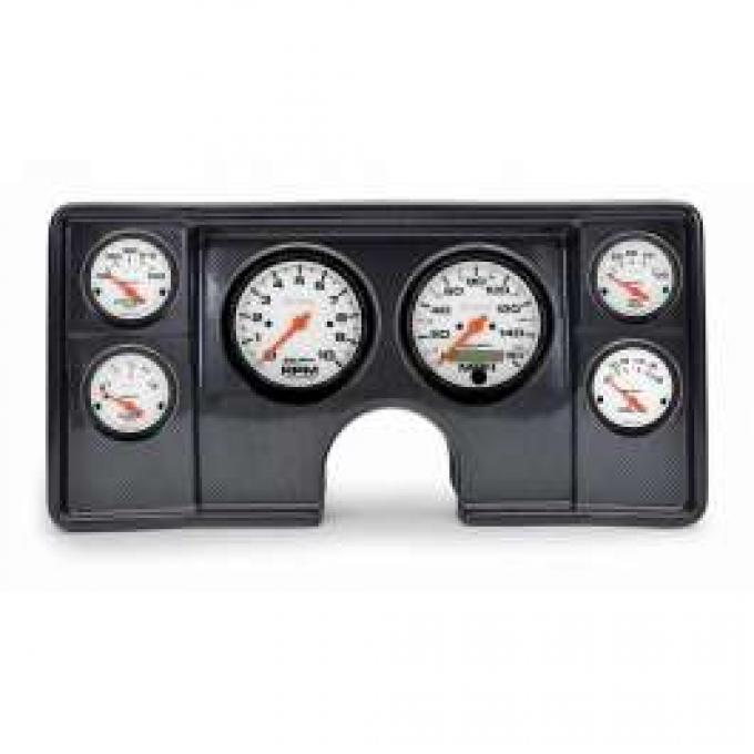 El Camino Instrument Cluster Panel, Carbon Fiber Finish, With Phantom Gauges, 1982-1987