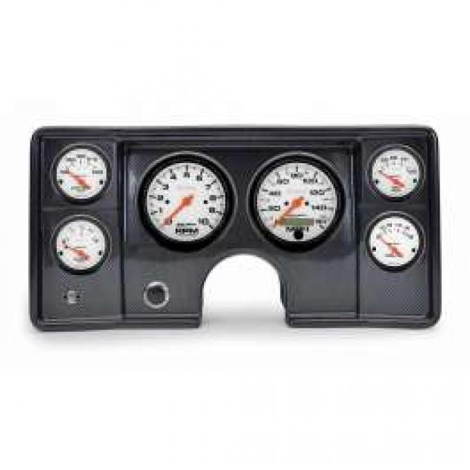 El Camino Instrument Cluster Panel, Carbon Fiber Finish, With Phantom Gauges, 1978-1981