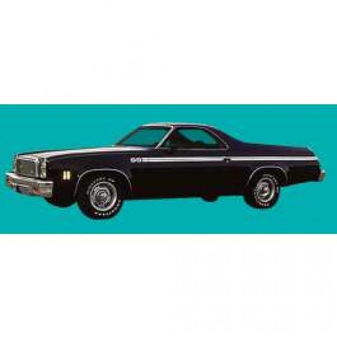 El Camino Ss Stripe Kits Complete, Black, 1973-1977