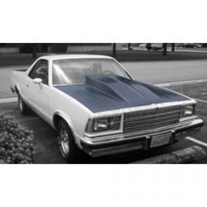 El Camino Fiberglass Hood, 4 Bolt On,Z28 Cowl Induction Style