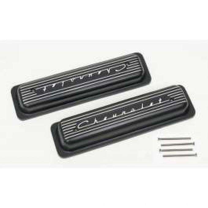 El Camino Valve Covers, Classic-Style, Aluminum, Black, 1959-1987