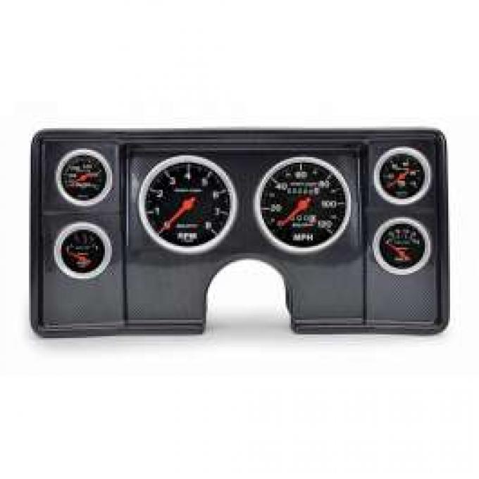 El Camino Instrument Cluster Panel, Carbon Fiber Finish, With Sport Comp Gauges, 1982-1987