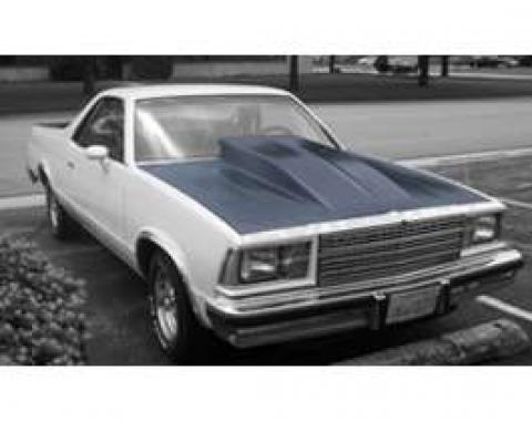 El Camino Fiberglass Hood, 4 Bolt On,Z28 Cowl Induction Style, 1978-1987