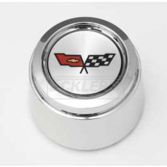 El Camino 1982 Corvette Style Chrome Center Wheel Cap, For Corvette Style Aluminum Wheels