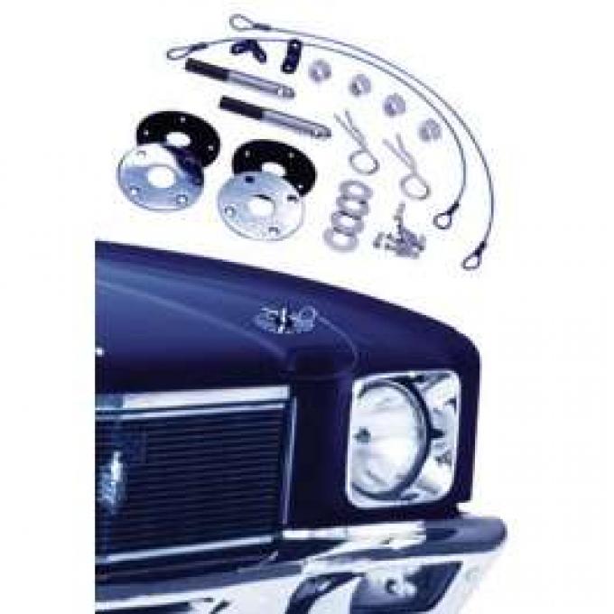 El Camino Super Sport (SS) Hood Pin Kit, Complete, 1970-1972