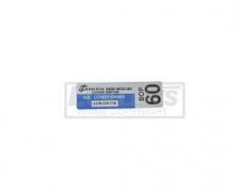 El Camino Air Conditioning Evaporator Box Decal, Harrison, 1978