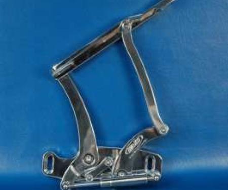 El Camino Billet Aluminum Hood Hinges, Clear Powder Coated Finish, 1964
