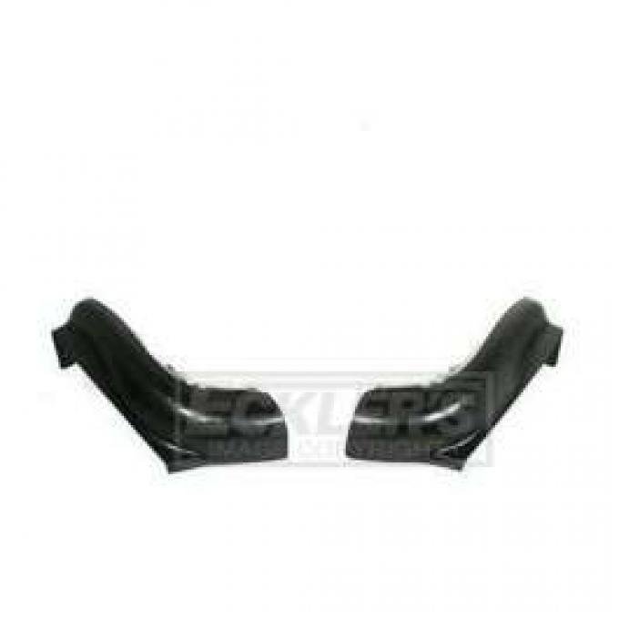 El Camino Bucket Seat Bottoms, Black, 1966-1968