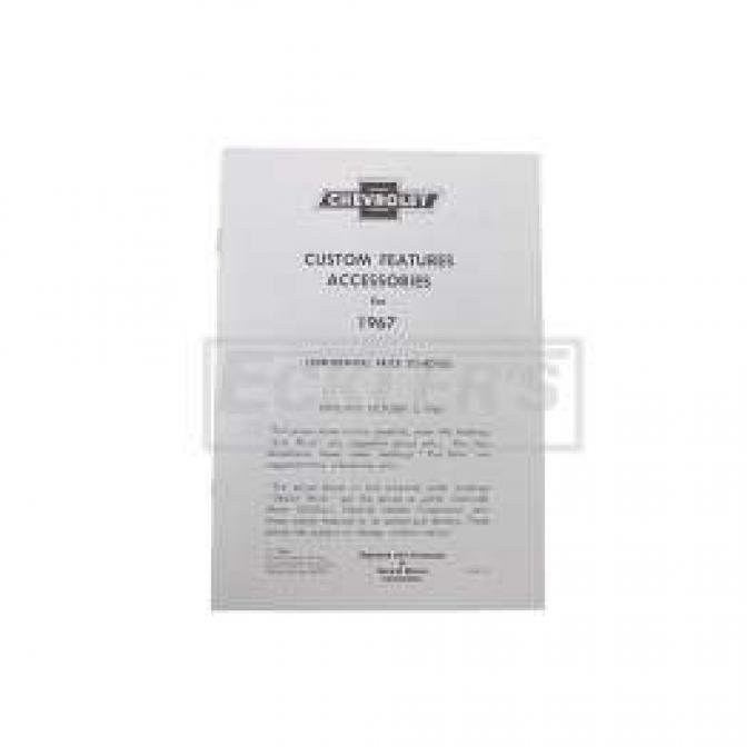 El Camino Custom Features And Accessories Manual, 1967