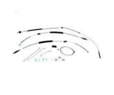 El Camino Parking Brake Cable Kit, With TH400 Transmission, OE Steel, 1973-1977