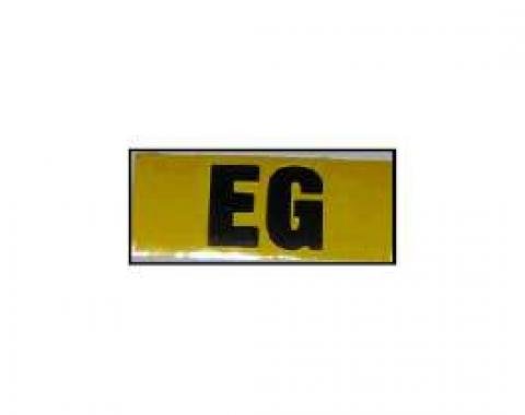 El Camino Valve Cover Code Decal (EG) 396/375hp With Manual Transmission, 1966-1968