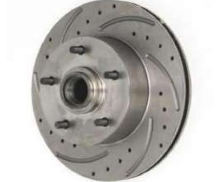 El Camino Front Disc Brake Rotor, Drilled, Slotted & Vented, Left, 1959-1972