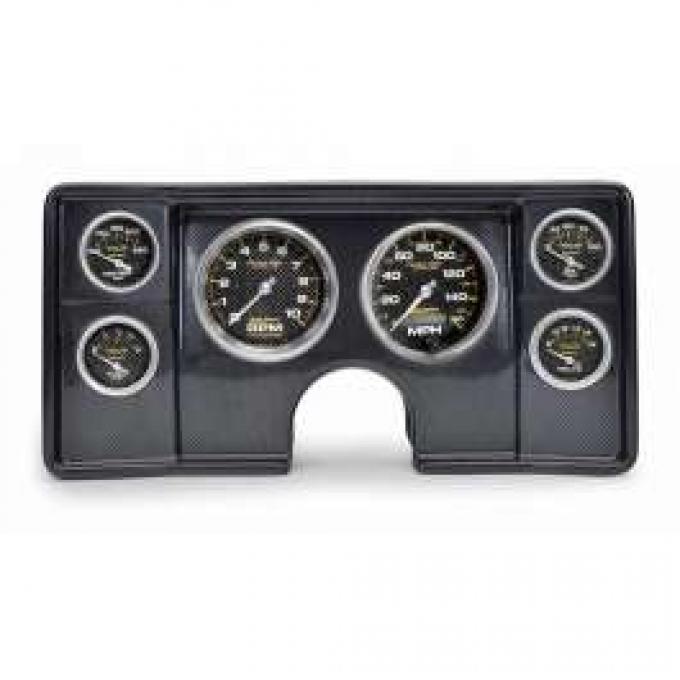 El Camino Instrument Cluster Panel, Carbon Fiber Finish, With Carbon Fiber Series Gauges, 1982-1987