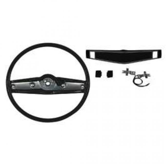 El Camino Steering Wheels Complete Kit, 2 Spoke Black, 1969-1970