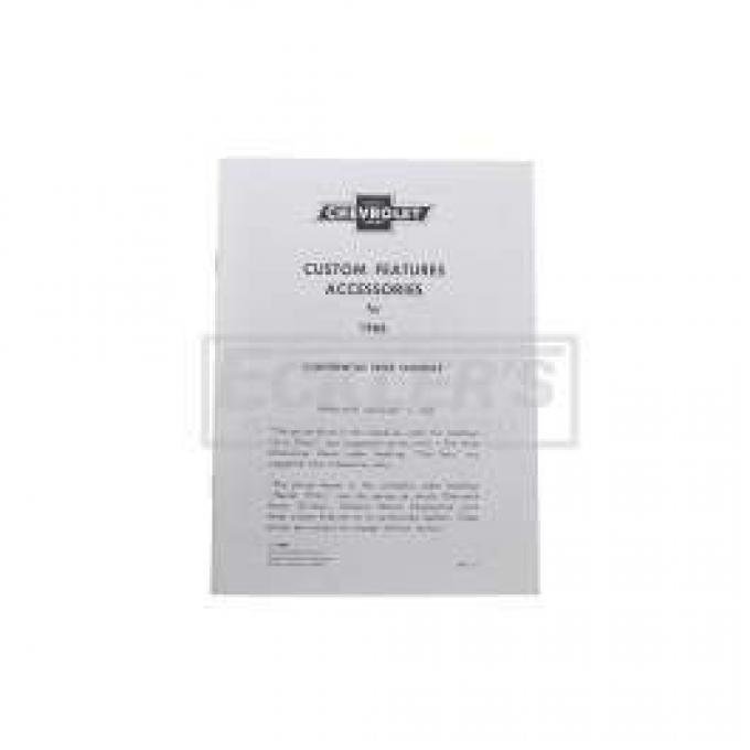 El Camino Custom Features And Accessories Manual, 1966