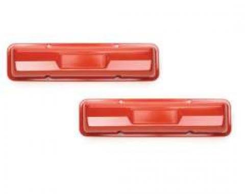 El Camino Valve Covers, Small Block, Chevy Orange, 1960-1967