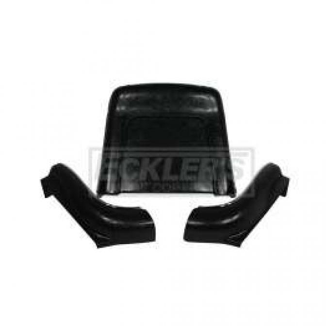 El Camino Bucket Seat Back & Bottom Set, Black, 1968