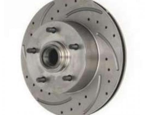 El Camino Front Disc Brake Rotor, Drilled, Slotted & Vented, Left, 1959-1972