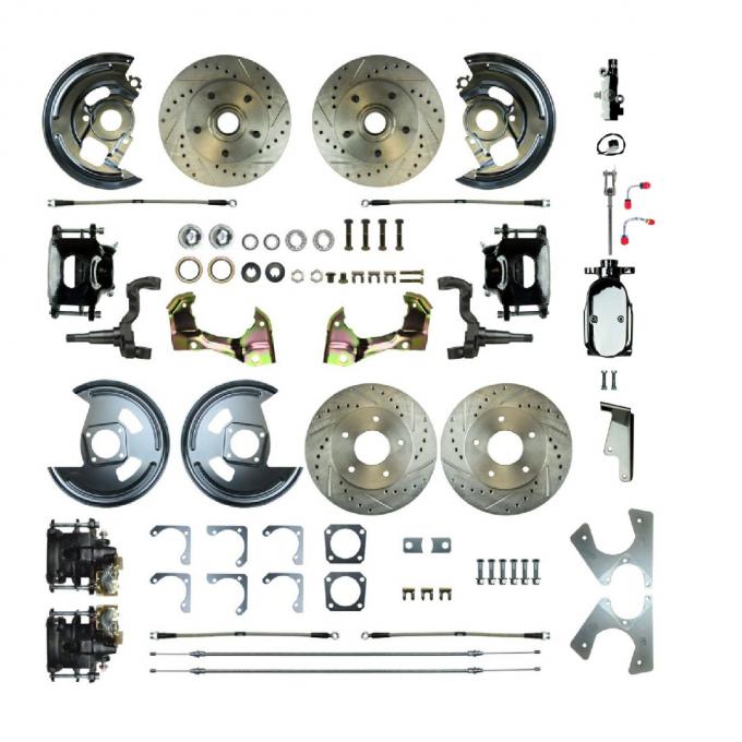 Right Stuff 1964-72 Chevelle/GM A-Body, Show N Go, 4-Wheel Manual Disc Brake Conversion AFXSD41CSX