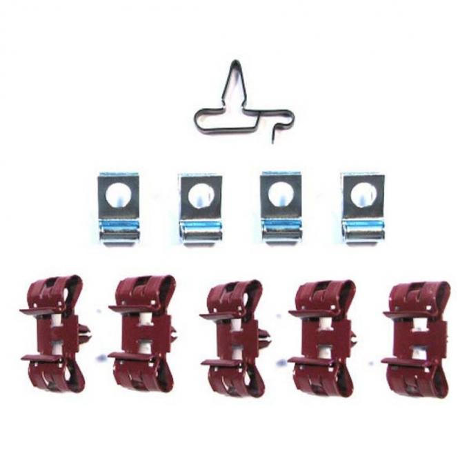 Right Stuff 1966-67 Pontiac/Buick A-Body, 9-Piece Brake Line Clip Set ACS017