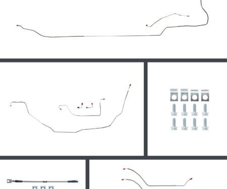 Right Stuff 1969-72 Chevelle Convt, OE Steel 4-Wheel Power Disc Conversion Brake Line Kit CSP69C4