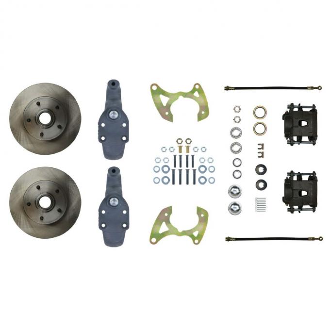 Right Stuff 1959-64 Impala/Bel Air, 2" Drop, "At The Wheel" Front Disc Brake Conversion Kit FSC59WKD