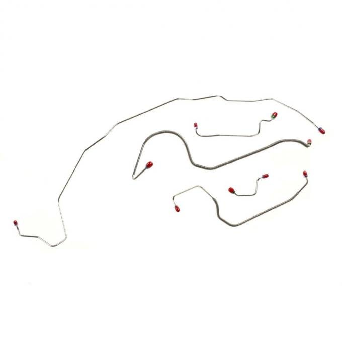 Right Stuff 1969 Pontiac A-Body, Pre-Bent OE Steel Manual Front Disk Brake Line Kit AKT6905