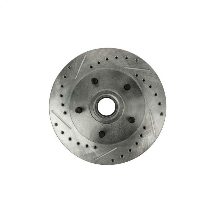 Right Stuff 1978 Chevrolet Malibu, Zinc Washed, Drilled & Slotted Front Brake Rotor/Pair BR07ZDC