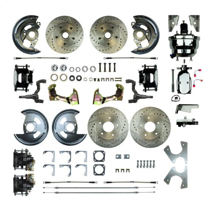 Right Stuff 1967-1972 Chevelle/GM A-Body, Power 8" Booster, 4-Wheel Disc Brake Conversion AFXDC46CSX