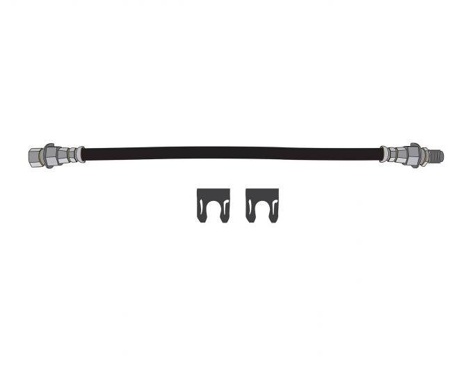 Right Stuff 1977-78 Chevrolet A/G-Body, Braided Stainless Steel Front Brake Flex Hoses FH164S