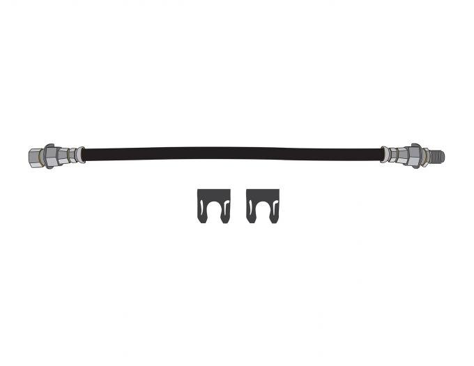 Right Stuff 1973 Chevrolet Chevelle/A-Body, Braided Stainless Steel Rear Brake Flex Hoses FH165S