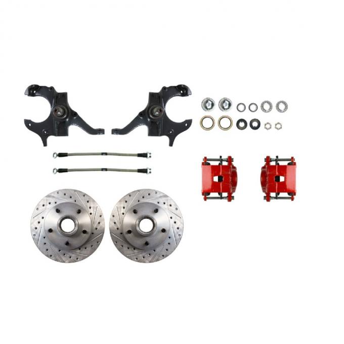 Right Stuff 1982-87 GM G-Body, 'At The Wheel', 2" Drop, Front Wheel Disc Brake Conversion AFXWK87DZ