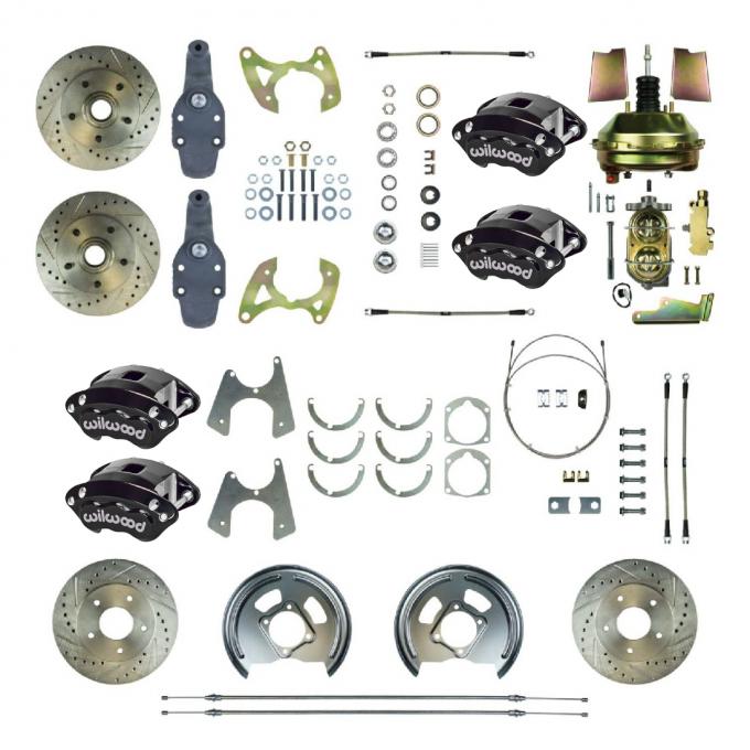 Right Stuff 1959-64 Chevrolet Impala, 2" Drop, Performance Front Disc Brake Conversion Kit FSC604DCDS