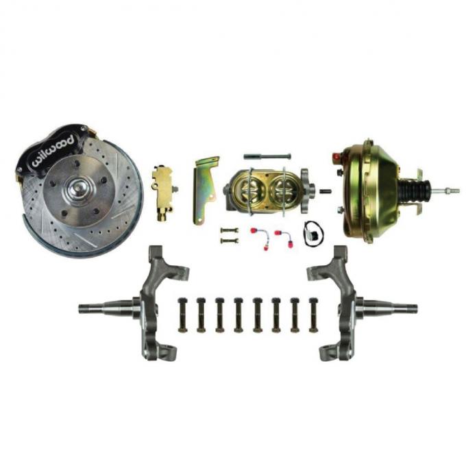 Right Stuff 1964-1974 GM A/F/X Body, 2" Drop, Front Power Disc Brake Conversion Kit AFXDC32DS
