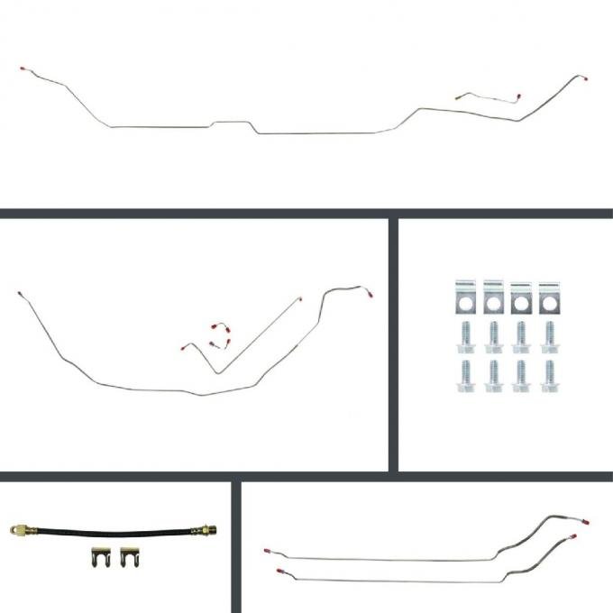 Right Stuff 1969-72 GM A-Body, Pre-Bent Manual Front Disc Brake Conversion Line Kit AOM69H2