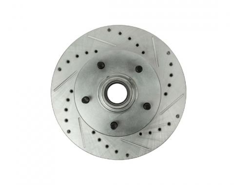 Right Stuff 1969-72 GM A/F-Body, Zinc Washed, 11" Drilled & Slotted Front Brake Rotor/Pair BR02ZDC