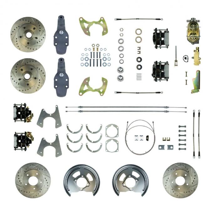 Right Stuff 1958-64 Chevrolet Impala, 2" Drop, 4-Wheel Manual Disc Brake Conversion Kit FSC584SDDS