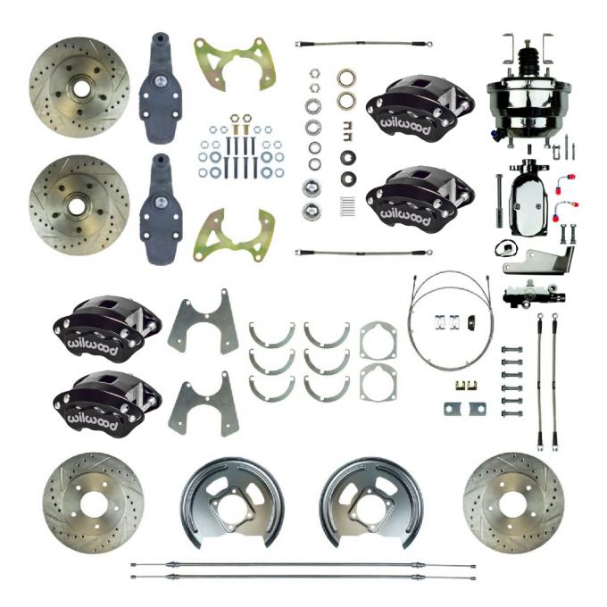 Right Stuff 1959-64 Chevrolet Impala, 2" Drop, Performance Front Disc Brake Conversion Kit FSC604DCDSX