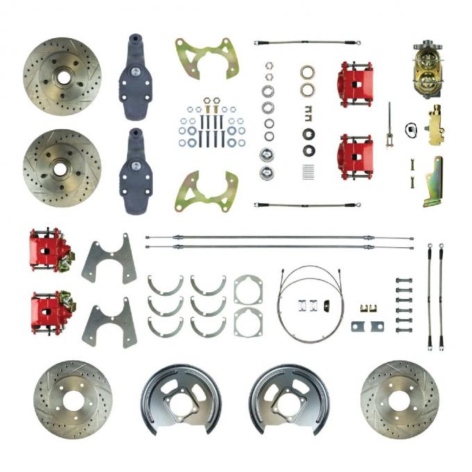 Right Stuff 1958-64 Chevrolet Impala, 2" Drop, 4-Wheel Manual Disc Brake Conversion Kit FSC584SDDZ