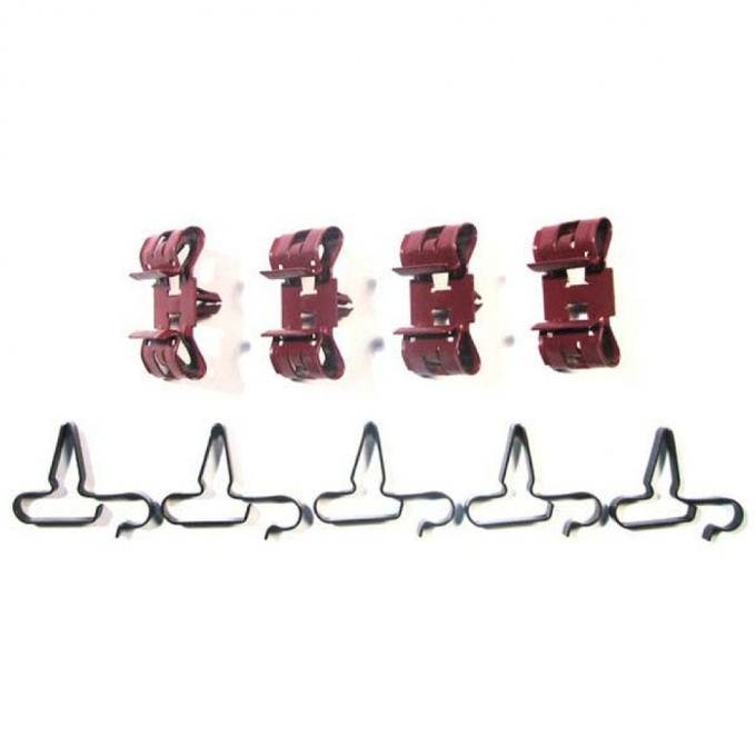 Right Stuff 1964-66 Chevrolet Chevelle/El Camino, 9-Piece Brake Line Clip Set CCS013