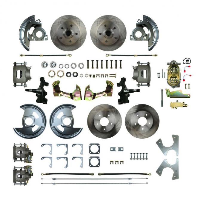 Right Stuff 1964-1972 Chevelle/GM A-Body, 2" Drop, 4-Wheel Manual Disc Brake Conversion AFXSD41D