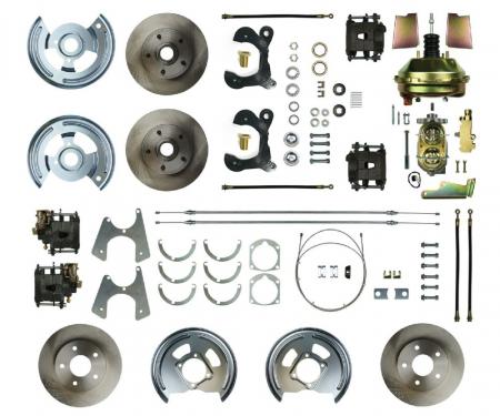 Right Stuff 1958-64 Chevrolet Impala, 9" Booster, Power 4-Wheel Disc Brake Conversion Kit FSC594DCC