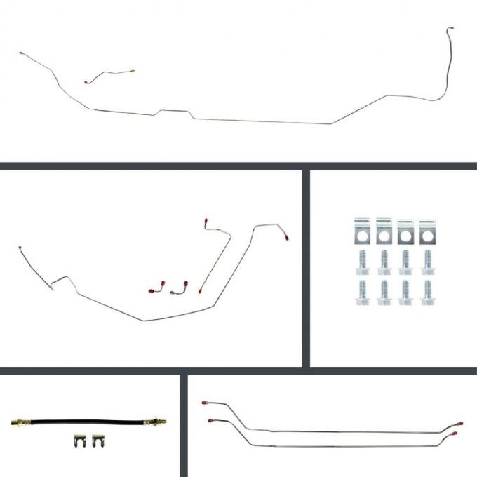 Right Stuff 1964-65 GM A-Body, Pre-Bent Manual Front Disc Brake Conversion Line Kit AOM64H2