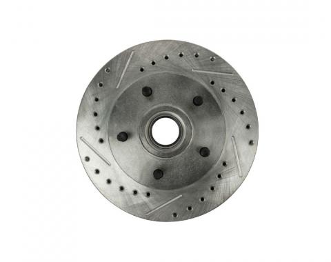 Right Stuff 1982-87 Chevrolet F/G-Body Zinc Washed, Drilled & Slotted Front Brake Rotor/Pair BR08ZDC