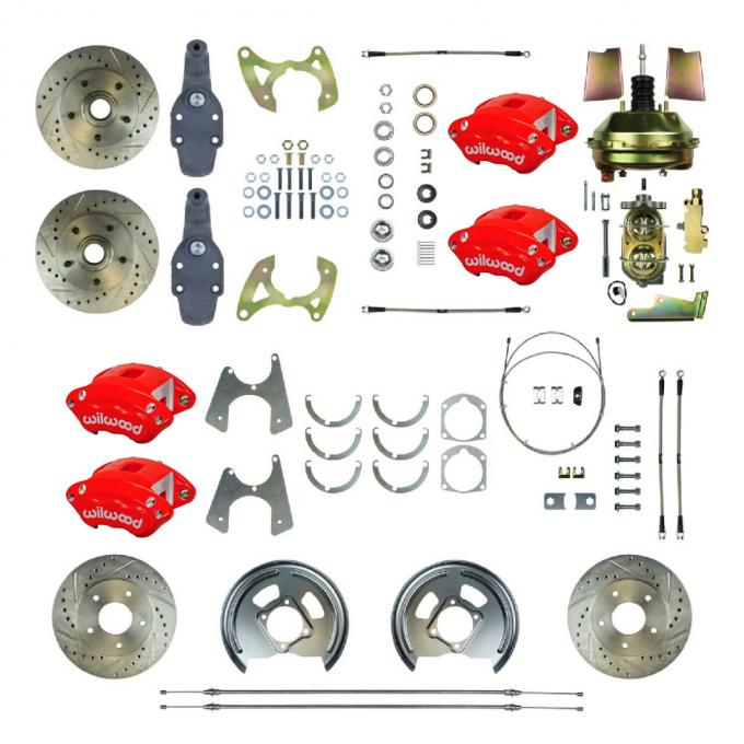 Right Stuff 1959-64 Chevrolet Impala, 2" Drop, Performance Front Disc Brake Conversion Kit FSC604DCDZ