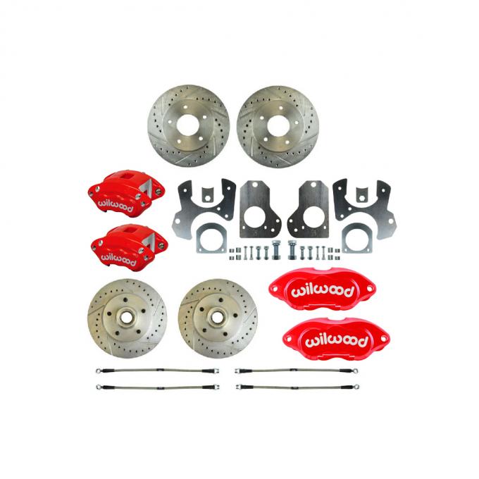 Right Stuff 82-88 GM G-Body Rear Brake Conversion Kit With Matching Front Rotors & Calipers A82RDM278Z
