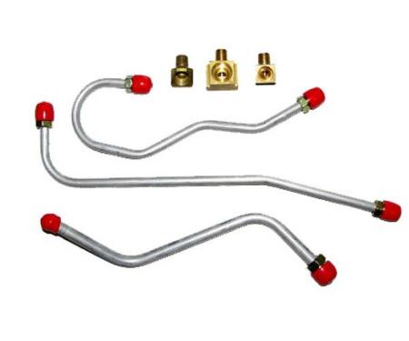Right Stuff 1964-65 Pontiac GTO W/Tri Power, Pre-Bent Fuel Pump To Carb Aluminum Fuel Line FPC6423